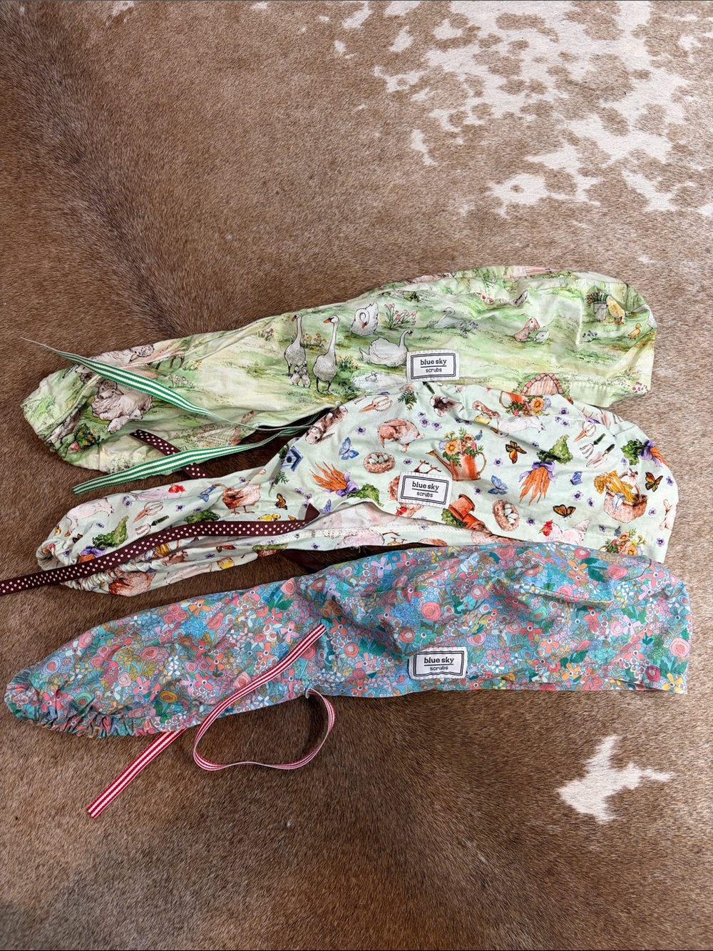 Blue Sky Scrubs Ponytail Surgical Caps (3)